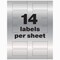 Avery PermaTrack Metallic Asset Tag Labels, 1-1/4" x 2-3/4", 112 Asset Tags (61528)